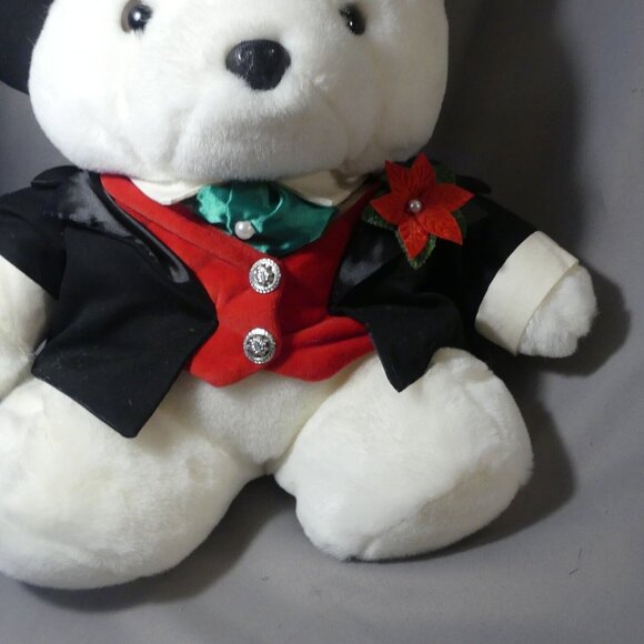 Santa Bear 2000 Groom Top Hat Tuxedo Vintage Preowned Target Christmas Bag Inc - Picture 6 of 10